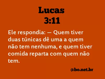Lucas 3:11 NTLH
