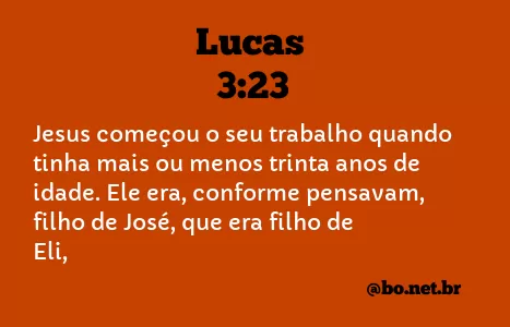 Lucas 3:23 NTLH