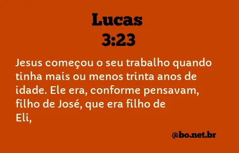 Lucas 3:23 NTLH