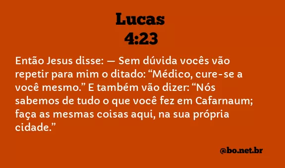 Lucas 4:23 NTLH