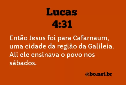 Lucas 4:31 NTLH