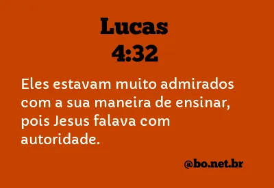 Lucas 4:32 NTLH