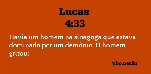 Lucas 4:33 NTLH