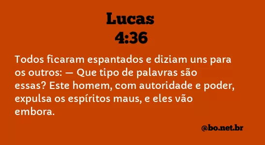 Lucas 4:36 NTLH