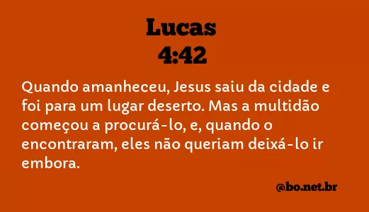 Lucas 4:42 NTLH