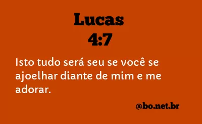 Lucas 4:7 NTLH