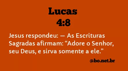 Lucas 4:8 NTLH