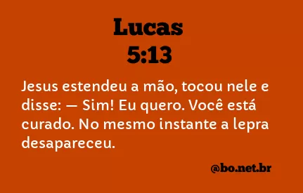Lucas 5:13 NTLH