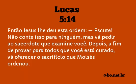 Lucas 5:14 NTLH