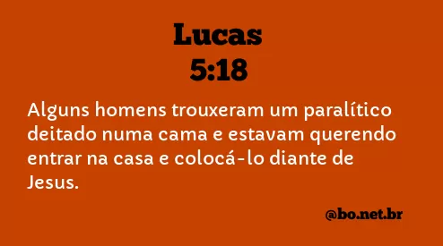 Lucas 5:18 NTLH