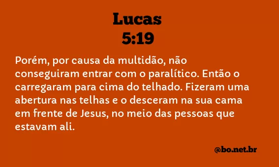 Lucas 5:19 NTLH