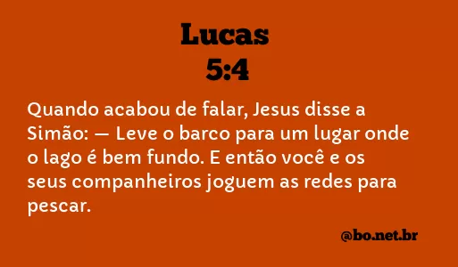 Lucas 5:4 NTLH