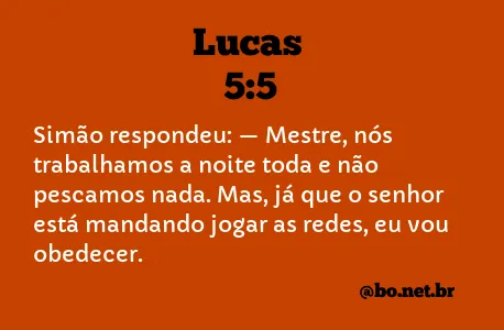 Lucas 5:5 NTLH