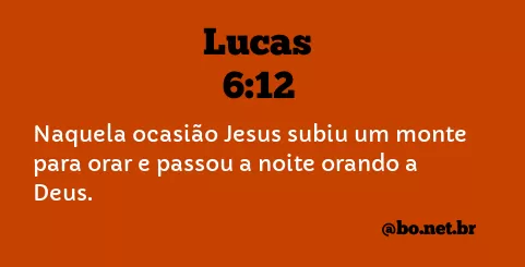 Lucas 6:12 NTLH