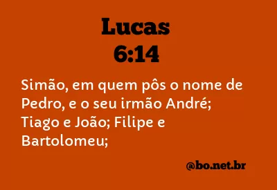 Lucas 6:14 NTLH