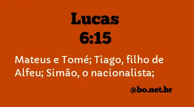 Lucas 6:15 NTLH