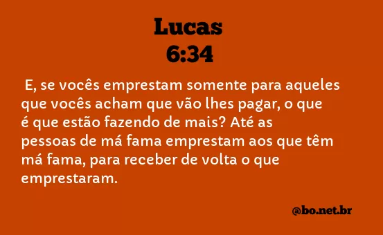 Lucas 6:34 NTLH