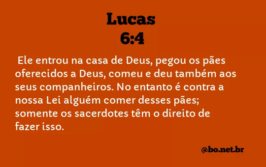 Lucas 6:4 NTLH