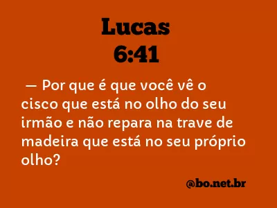 Lucas 6:41 NTLH