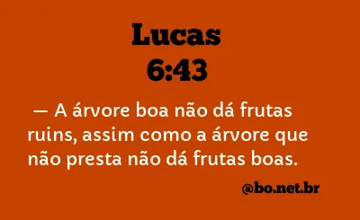 Lucas 6:43 NTLH