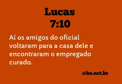 Lucas 7:10 NTLH