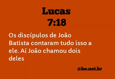 Lucas 7:18 NTLH
