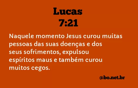 Lucas 7:21 NTLH