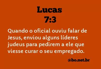 Lucas 7:3 NTLH