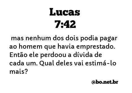 Lucas 7:42 NTLH