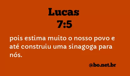 Lucas 7:5 NTLH