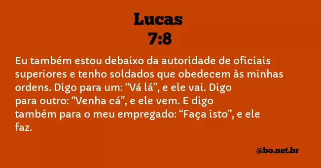 Lucas 7:8 NTLH