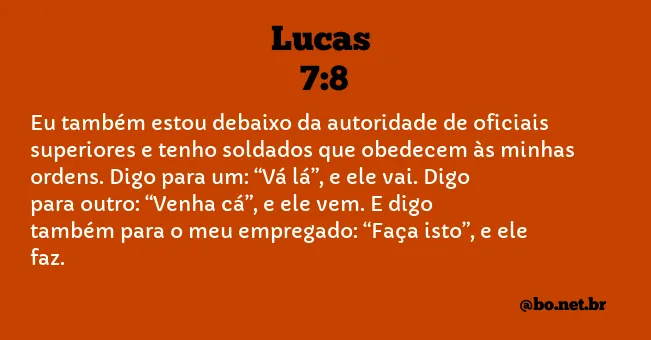 Lucas 7:8 NTLH