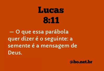 Lucas 8:11 NTLH