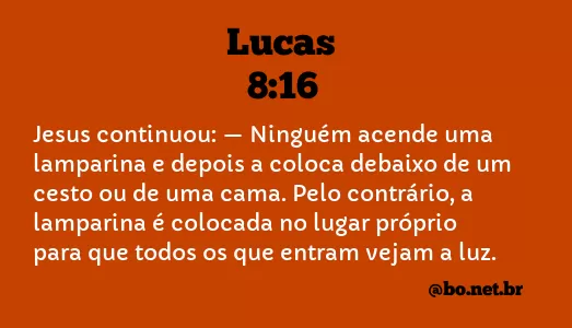 Lucas 8:16 NTLH