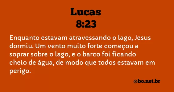 Lucas 8:23 NTLH