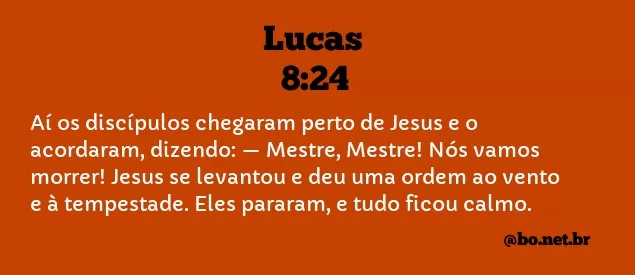 Lucas 8:24 NTLH