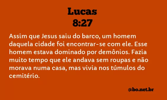 Lucas 8:27 NTLH