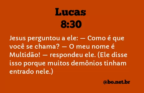 Lucas 8:30 NTLH
