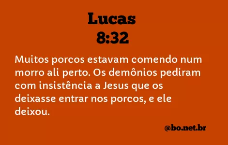 Lucas 8:32 NTLH