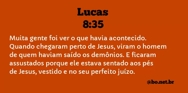 Lucas 8:35 NTLH