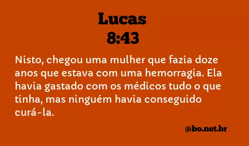 Lucas 8:43 NTLH