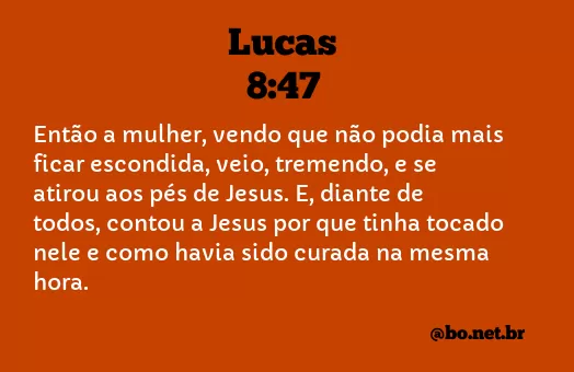 Lucas 8:47 NTLH