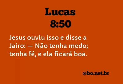 Lucas 8:50 NTLH