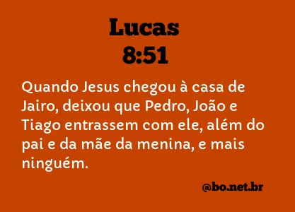 Lucas 8:51 NTLH