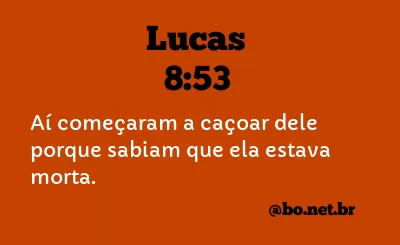 Lucas 8:53 NTLH