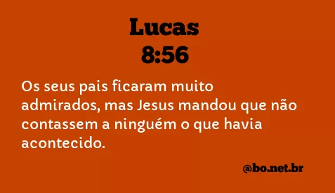 Lucas 8:56 NTLH