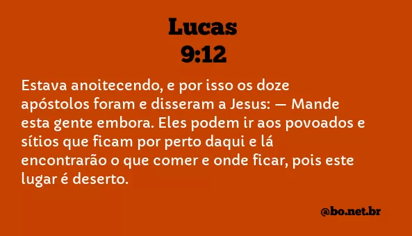 Lucas 9:12 NTLH