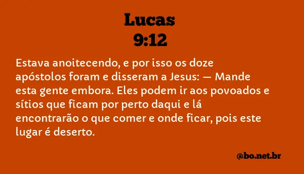 Lucas 9:12 NTLH