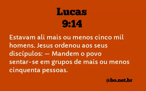 Lucas 9:14 NTLH