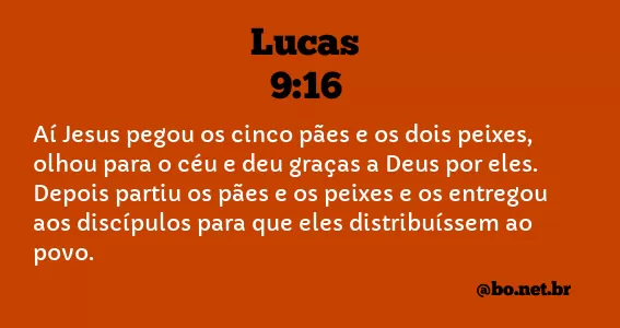 Lucas 9:16 NTLH